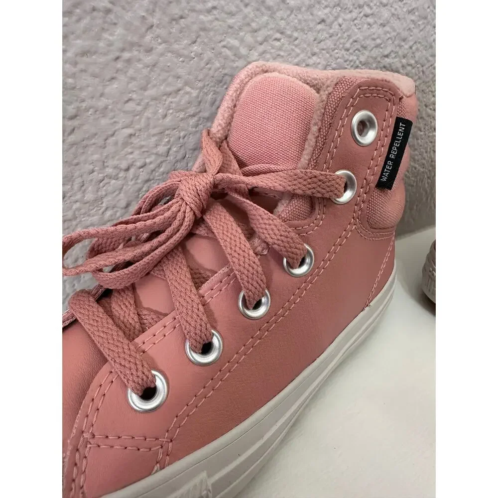 ⁠Converse Berkshire Boot Pink Kids Size 1 Water Repellent Leather Sneaker⁠